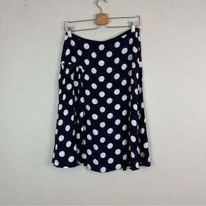 Liviana Conti | Navy Polka Dot Ruffle Skirt Size 44 (Large) Women's